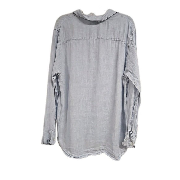 Club Room Luxury 100% Linen Button Down Long Sleeve Shirt Light Blue Men's Sz XL - Picture 3 of 8